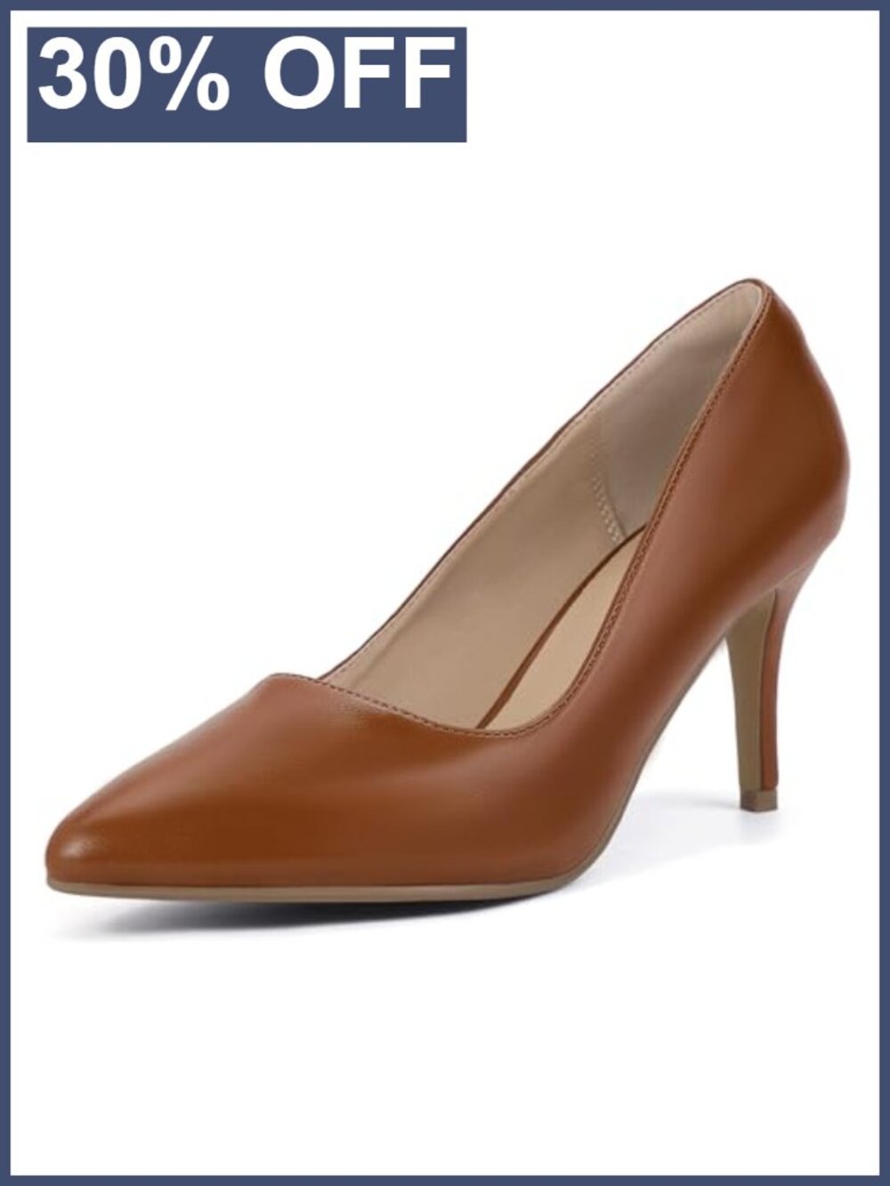 IDIFU Women's Pointed Toe Stiletto Pumps 3 Inch Heels